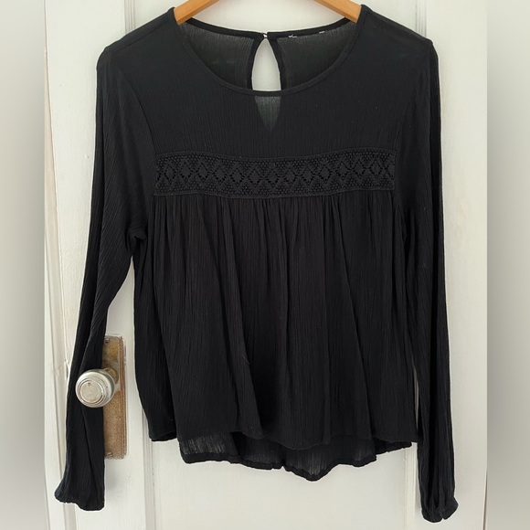 Black Chiffon Blouse - Picture 1 of 2